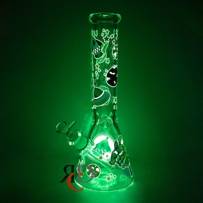 WATER PIPE BEAKER GLOW IN DARK WP25053 1CT